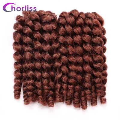 

Chorliss 8 40g Jumpy Wand Curl Twist Crochet Braid Jamaican Bounce Synthetic Braiding Hair High Temperature Fiber Purple Color