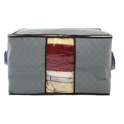 

HomePower thick bamboo charcoal storage box large quilt blanket storage bag clothes storage box storage box clothes storage bag quilt storage 3 Pack gray
