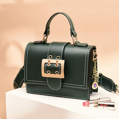 

POLO ladies shoulder bag fashion trend pin buckle crossbody bag simple retro mobile handbag 340523 black