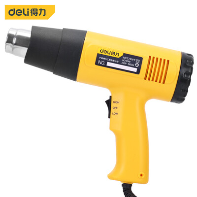 

Deli deli Promise thermostat hot air gun industrial electric hair dryer hot air gun electric bake gun car foil baking gun shrink film drying gun 1500W DL5200