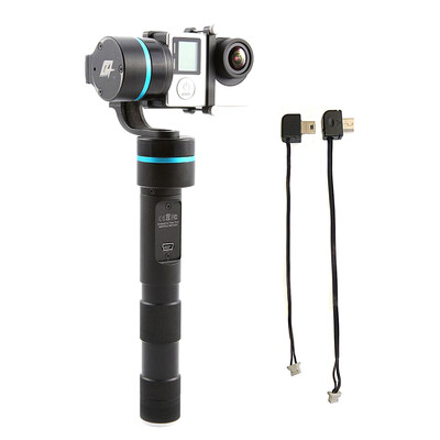 

feiyu G4 кпк карданов подвес для gopro позволяет hero4 / 3 + / 3 и аналогичного размера спорта кэм с зарядки, кабель и вывода видео кабель (синий)
