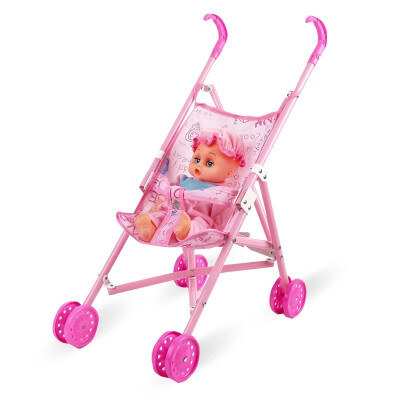 

Best Sale In Russia Educational Pretend Play Folding Baby Stroller Toys Dolls Walkers Pushchair Pram Furniture Toys Set Gift