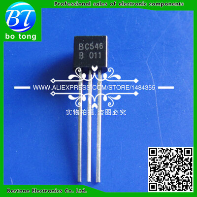 

Triode BC546 BC546B BC546C 01A65V NPN Low Power Transistor TO-92 100PCSLot