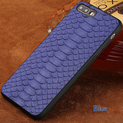 

Genuine Leather Phone Case For iPhone 7 8 Plus Case Natural Python Skin For iPhone 6 6S Plus X Back Cover