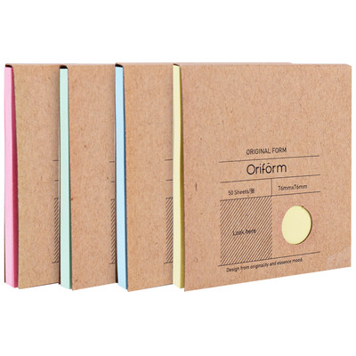 

Deli deli 12 kraft paper Pepsi paste post-it message easy to post N times post 7676mm 66326