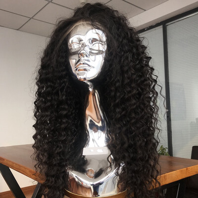 

Clymene Hair Peruvian Full Lace Virgin Hair Wigs with Bleached Knots Glueless 180 Density Kinky Curly Lace Wigs For Black Women