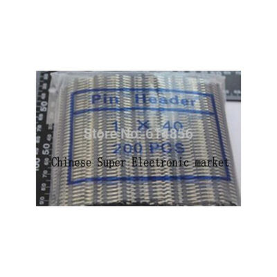

200 PCS Single Row Male 1X40 Pin Header Strip 2.54 mm