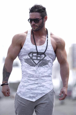 

Muscle Fitness brothers men 2018 summer workout sleeveless running tights casual vest