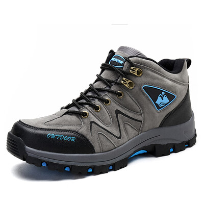 

2018 new mens shoes high top shoes outdoor hiking shoes rubber sole