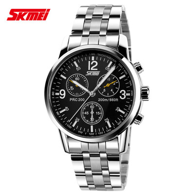 

Luxe merk horloge skmei horloges mens quartz digitale mannen vol PU Staal Horloges Klok Casual Horloge Montre Homme Erkek Saat