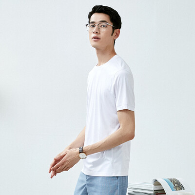 

Netease carefully selected T-shirt 120 silky modal short-sleeved t-shirt male polo shirt in gray