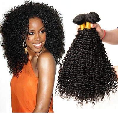 

YAVIDA Hair Indian Curly Hair Afro Kinky Curly 4 Bundles 7A Unprocessed Indian Virgin Hair Afro Wave Human Hair Extensions Raw Ind