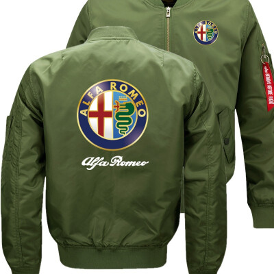 

Alfa Romeo Bomber Flight Flying Jacket Winter thicken Warm Zipper Men Jackets Anime Mens Casual Coat