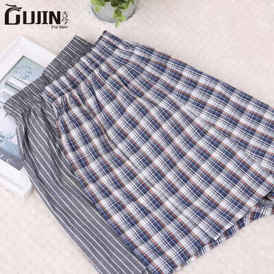 

Ancient&modern men GUJIN 2 loaded mens underwear cotton mens boxers four seasons casual loose Arro pants pajamas comfortable home pants ELHSJ51 cherry powder - denim blue XL