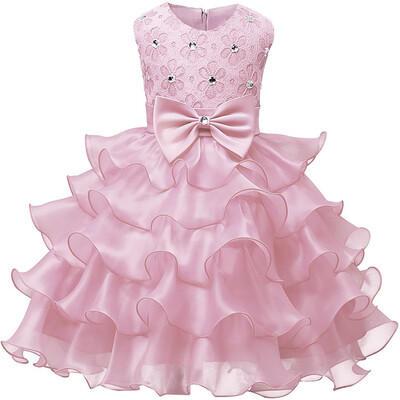 

Girl Dress Kids Ruffles Lace Party Wedding Dresses