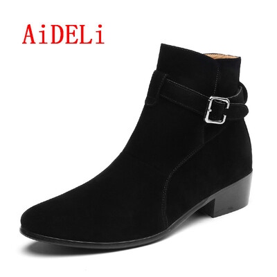 

AiDELi Men fashion ankle boots british styel boots fashion boots Nubuck Leather boots