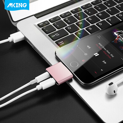 

MKING Apple 7/8 / X Адаптер для наушников iphoneX / 7/8 плюс интерфейс аудио конвертера 7p8p В одном розовом золоте -Lightning + 3,5 мм