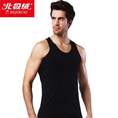 

Arctic cashmere mens vest cotton vest mens thin sweatshirt Slim stretch sweat-absorbent breathable casual sports sleeveless shirt black 185