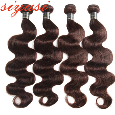 

Peruvian Body Wave Virgin Hair 4Pcs Color 2 Human Hair Extensions 100 Unprocessed Human Hair No Tangling No Shedding