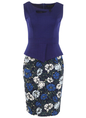 

MisShow Pink Print Floral Casual Work dress Patchwork Bodycon Summer office Dress plus size women Fitted Elegant pencil Dresses