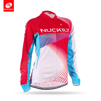 

NUCKILY Womens Bicycle Jersey Long Sleeve Polyester Cycling Clothing For Summer GC004