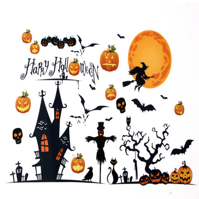 

MyMei Removable Halloween Art Party Mural Room Kid DIY Paper Gift Wall Decals Sticker 95726-95727