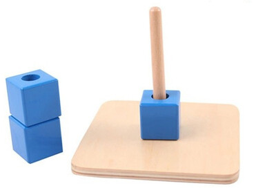 

New Wooden Baby Toys Montessori Wood Blue cube quill Learning Educational Preschool Training Baby Gifts