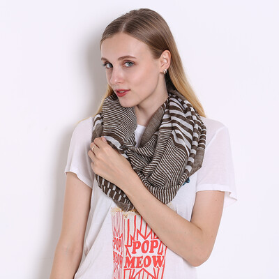 

Jeouly fashion Infinity Scarf Новая мода Мягкая вискоза Navy Striped Ring Loop Infinity Scarves для женщин / женщин