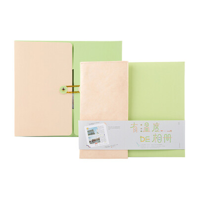 

Kinbor large baby album gift box set DIY handmade album thin attached stickers red green DTB40025
