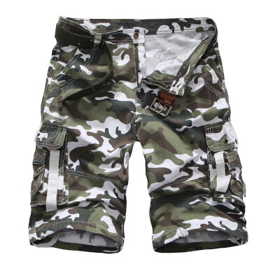 

Men Jeans Shorts Casual Training Cotton Breathable Multi Pocket Camouflage Cargo Pants for Men