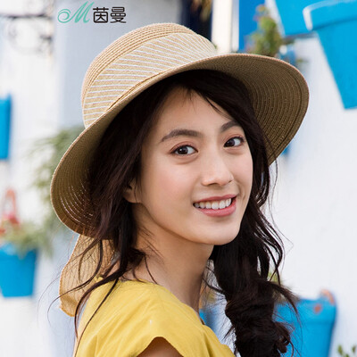 

INMAN Inman hat female summer travel small fresh visor Korean beach hat khaki khaki color code
