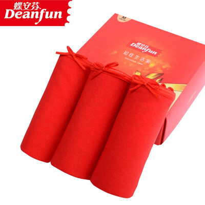 

Butterfly Ann Deanfun Womens Underwear Womens Mid-rise Pure Color Cotton SpongeBob Red Boxer Shorts 3 Gift Boxes L