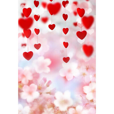 

Warm Sweet Heart Photo Background 57FT Vinyl Fabric Cloth Digital Printing Wedding Backdrop S-3102