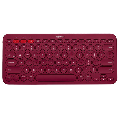 

Logitech K380 Multi Device Bluetooth Keyboard Tablet PC Keyboard Phone Keyboard Red