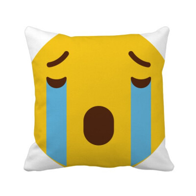 

Cry Yellow Cute Online Chat Emoji Square Throw Pillow Insert Cushion Cover Home Sofa Decor Gift