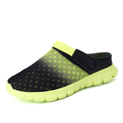 

2018 New Summer Sandals Men Women Mesh Shoes Mules Clogs Breathable Beach Slippers Male Water Hollow Aqua Wading Chaussure Homme