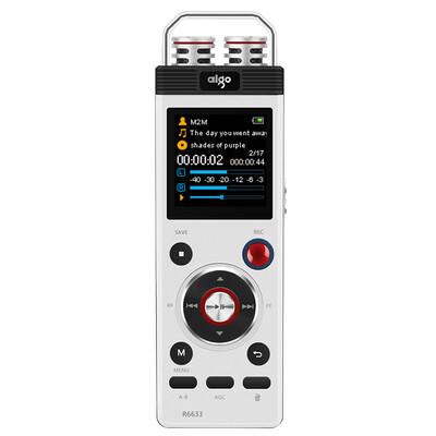 

aigo R6633 Voice recorder16Gmicro professional high-definition remote noise reductiondual power supply system TF card expansion
