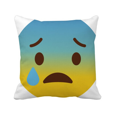 

Awkward Yellow Cute Lovely Online Chat Emoji Square Throw Pillow Insert Cushion Cover Home Sofa Decor Gift