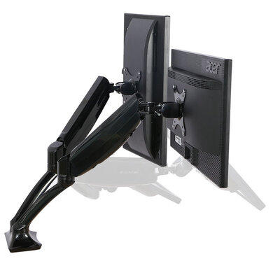 

Loctek Heavier Loading 8.8-22lb Monitor Mount Gas Spring Dual Arm Desk Top Mount Fits 10"-27" Monitors (D5DH)