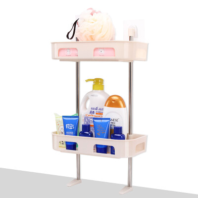 

Bethus free installation bathroom shelf bathroom plastic floor storage storage shelf 2 layers