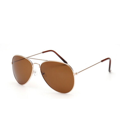 

Солнцезащитные очки классические Aviator UV400, серебристая оправа с белыми линзами