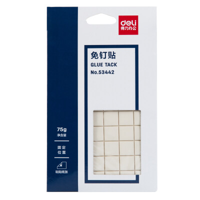 

Deli 75ml non-marking nail-free adhesive stickable cermet white 53442