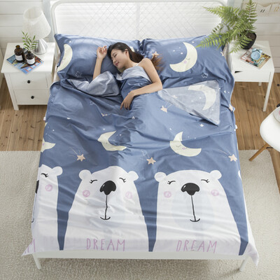 

Zero degree exploration LIVTOR travel hotel hotel cotton print dirty dirty anti-dirty cotton hygienic sleeping bag Xingyue fairy tale family parent-child section 200230cm gift fixed belt