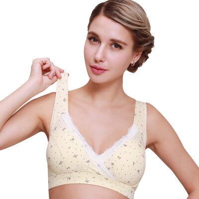 

Pregnancy time breastfeeding bra bedroom sleep braised breast feeding breast underwear Y1908 yellow