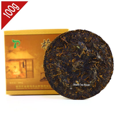 

2011 год Gupuer Brand Plum Flower Спелый чай Pu-erh 100 г Shu Pu er Сладкий послевкусие Age puerh лучший органический чай