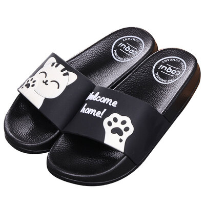 

Cool Coqui slippers couple home indoor non-slip bathroom slippers sandals black female 38 yards CQ6266