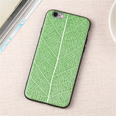 

Мода Дерево лист Мягкие TPU Тонкий Чехол для IPhone 6 6s 7 8 Телефон чехлы Силиконовый 3D рельеф Капа Корпус для iphone 5 5s se
