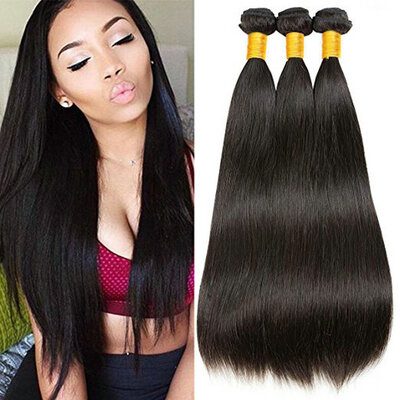 

YAVIDA Hair Brazilian Hair 3 Bundles Brazilian Straight Hair Natural Hair Extension