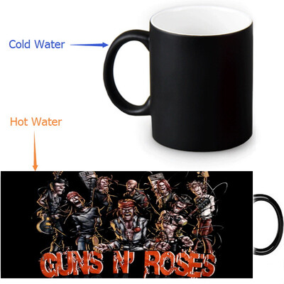 

Guns&Rose 350ml12oz Heat Reveal Mug Color Change Coffee Cup Sensitive Morphing Mugs Magic Mug Milk Tea Cups