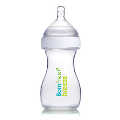 

Imported BornFree 5 5 oz plastic bottle 147ml Wide caliber anti-flatulence PP bottle with silicone slow nipple for 0 months